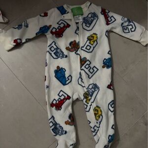 Sesame Street Kids Footie Pajama - White and Multicolor